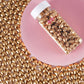 Kasvan Gold Heart Shapes Sprinkles - Edible Candy Pearls 100G/3.58 Oz, Mix Size, Baking Cake Decorations, Ice Cream Toppings And