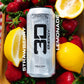 3D Energy Drink - Sugar Free  200mg Caffeine  Pre Workout  Taurine  L-Carnitine  Lightly Carbonated  16oz Cans  12 Pack - Strawberry Lemonade