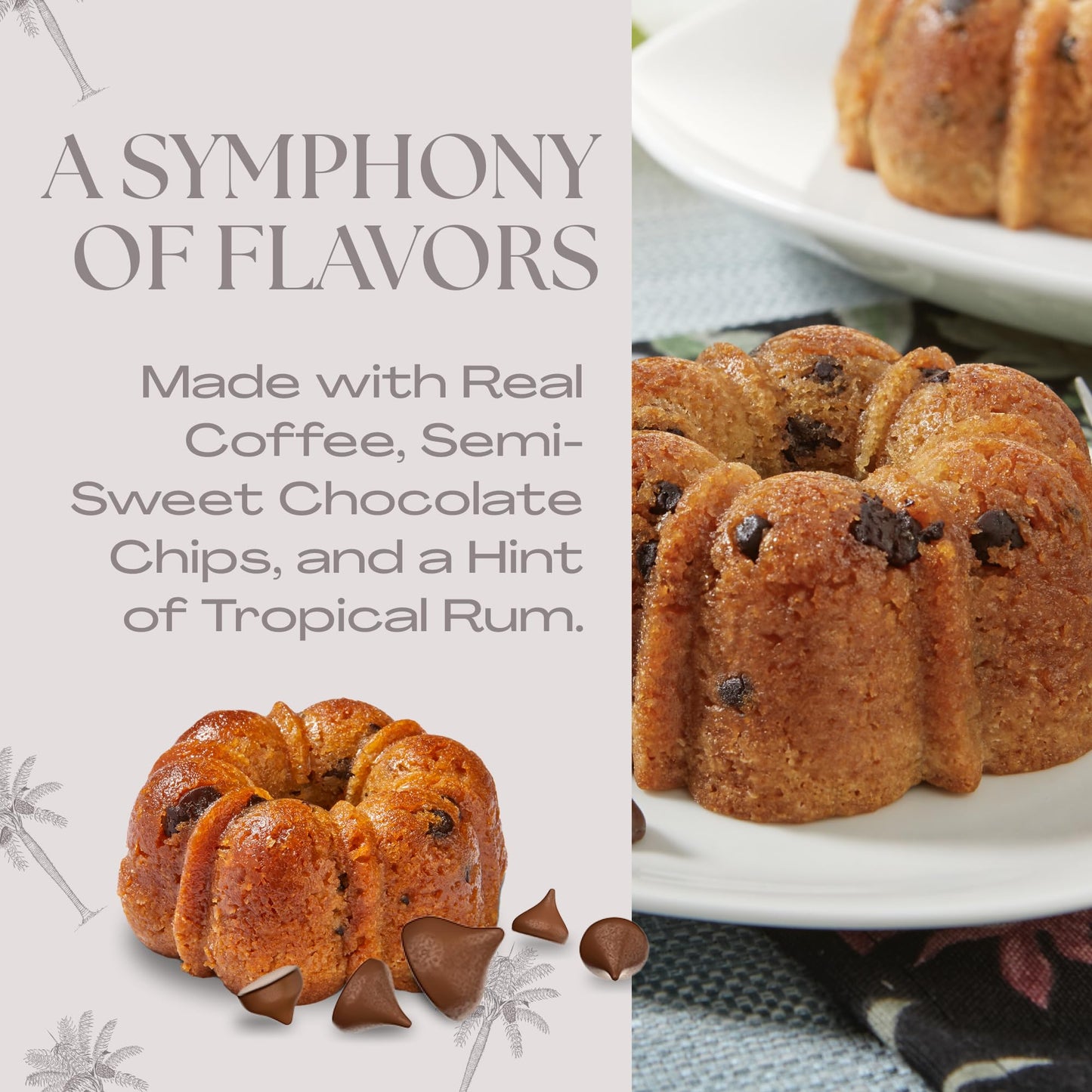 The Great Spirits Baking Co. Mini Bundt Cake, spirit-inspired flavor Runner Cappuccino Chip, 4 oz