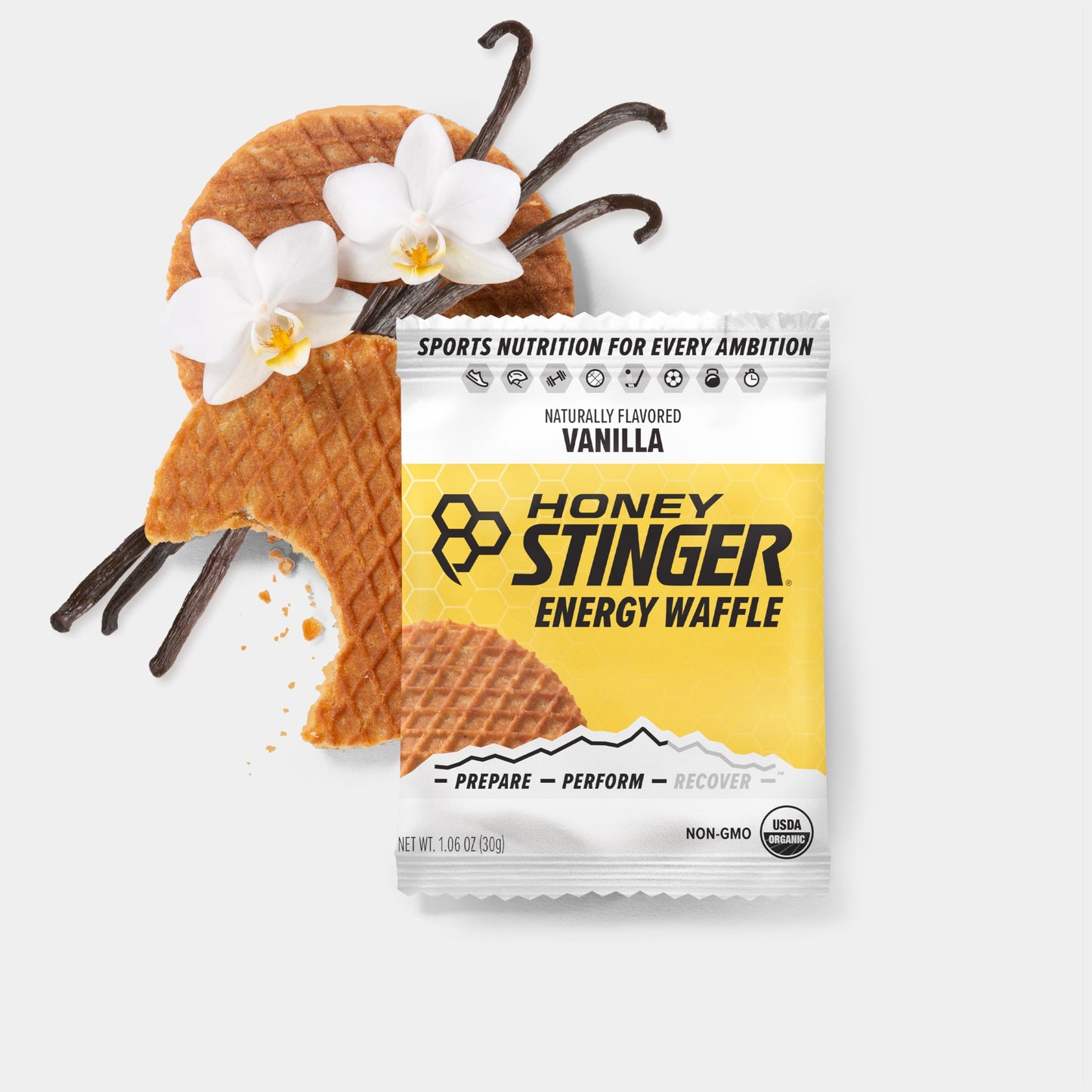 Honey Stinger Organic Energy Waffle Variety Pack - 12 Honey Waffles & 6 Vanilla Stroopwafels - 18 Count