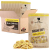 Healthy Banana Chips Dried Slices - Family Pack Bags of Dried Banana Chips Sweetened - Sweet Crispy Crunchy Snacks for Adults & 