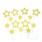 Gold Star Cupcake Toppers Star Cupcake Toppers Twinkle Little Star Decorations Birthday Cupcake Toppers Glitter Star Cake Decora