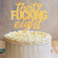 Thirty Eight Gold Glitter Cake Toppers 38 Years Old 38Th Birthday Anniversary Party Decorations Supplies