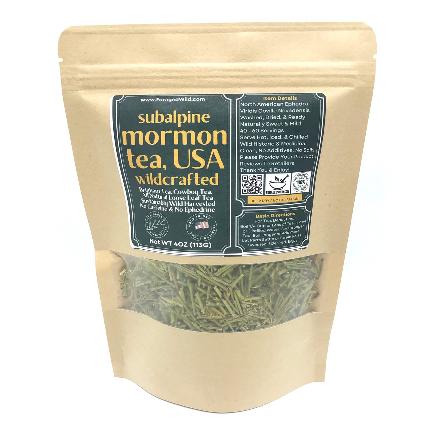 Mormon Tea - Brigham Tea - Ephedra | Usa Wildcrafted 1/4Lb Dried Subalpine