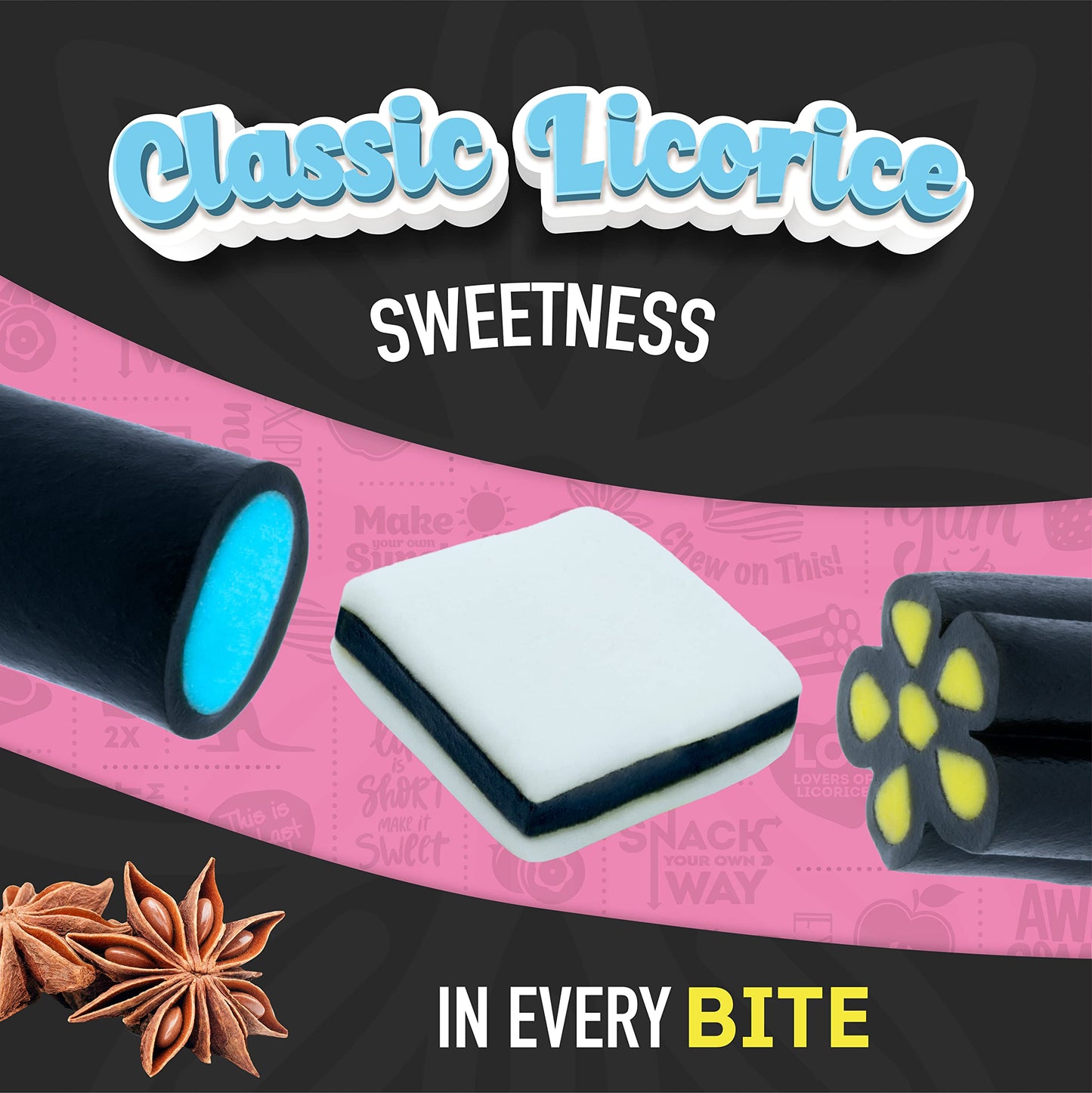 Wiley Wallaby 8 Ounce Allsorts Gourmet Australian Style Soft & Chewy Assorted Licorice Candy (1 Pack)