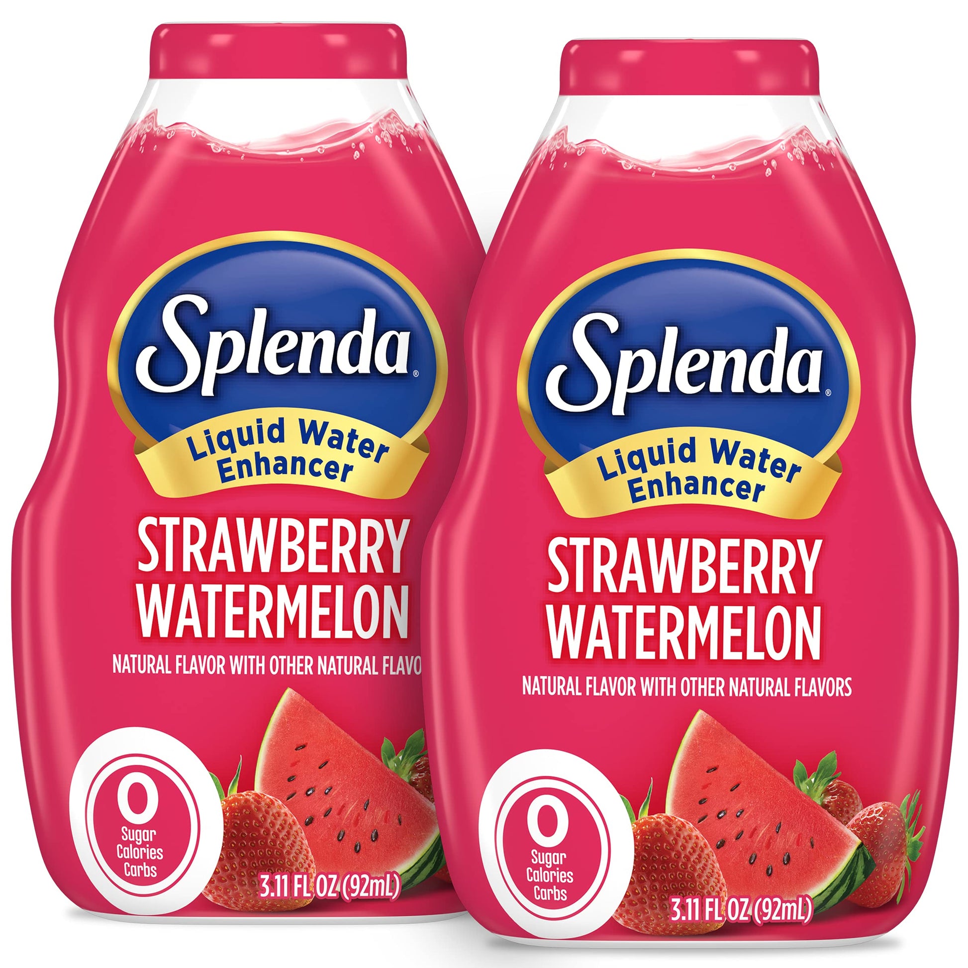 Splenda Liquid Water Enhancer Drops, Sugar Free, Zero Calorie, Natural Flavor, Concentrated Drink Mix, 3.11 Fl Oz Each Bottle (S