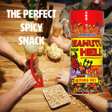 Spicy Peanuts Flavoured with Hot Spices 12 Once Can of Hot Peanuts - Roasted Peanuts and Hot Nuts - Heat Peanuts