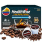 Healthwise Low Acid Unflavored Decaf  Chemical-Free Swiss Water Process  99.9% Caffeine Free  100% Colombian Coffee K-Cups - Medium Roast  Healthier for Sensitive Stomachs - 36 Count (Pack of 3)