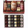 The Swiss Colony High 5 Food Bundle - Assorted Summer Sausages And Cheeses With Christmas Petits Fours - Assorted Chocolate And Mini Layer Cakes Holiday Gift Pack Of 24