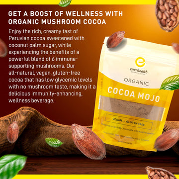 Enerhealth Botanicals Cocoa Mojo - Certified Organic Hot Chocolate Peruvian Cocoa Mix, Sweetened with Low Glycemic Coconut Palm