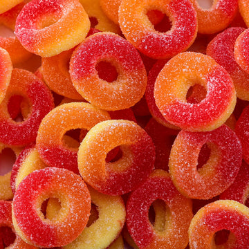 Peach Rings - 2 Pound Bulk Pack - Soft Gummy Candy - Sour And Sweet Classic Treat