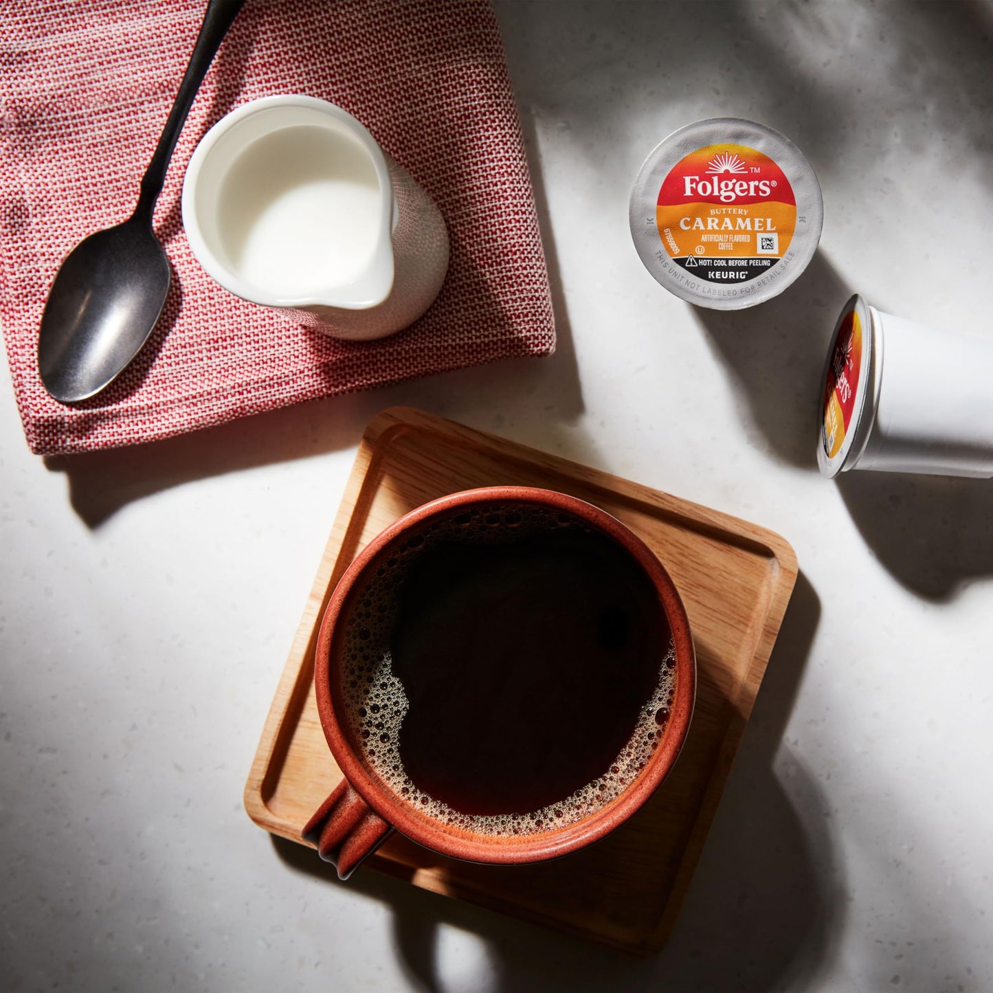 Folgers Buttery Caramel Artificially Flavored Coffee  Keurig K-Cup Pods  10 Count Box (Pack of 6)