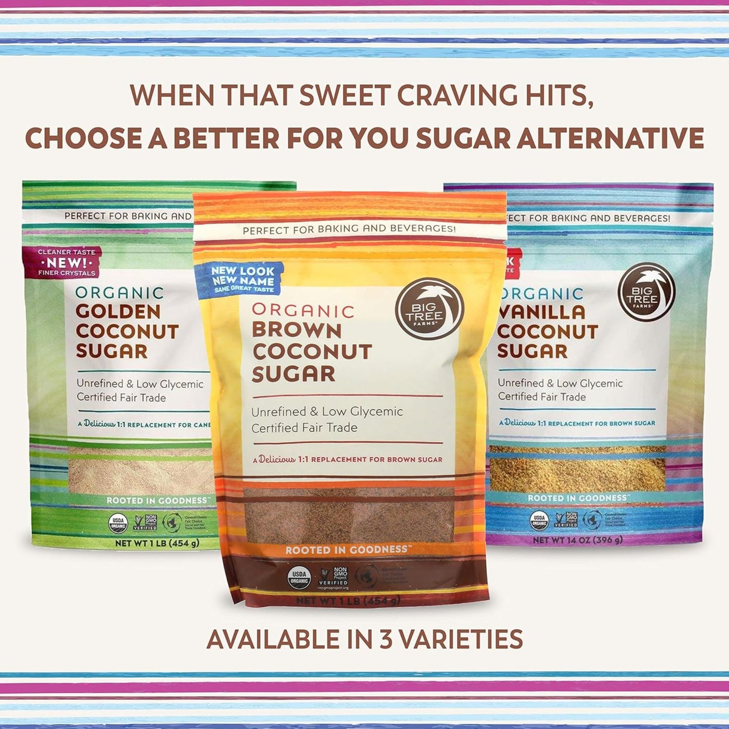 Big Tree Farms Organic Brown Coconut Sugar, Vegan, Gluten Free, Paleo, Certified Kosher, Cane Sugar Alternative, Substitute for