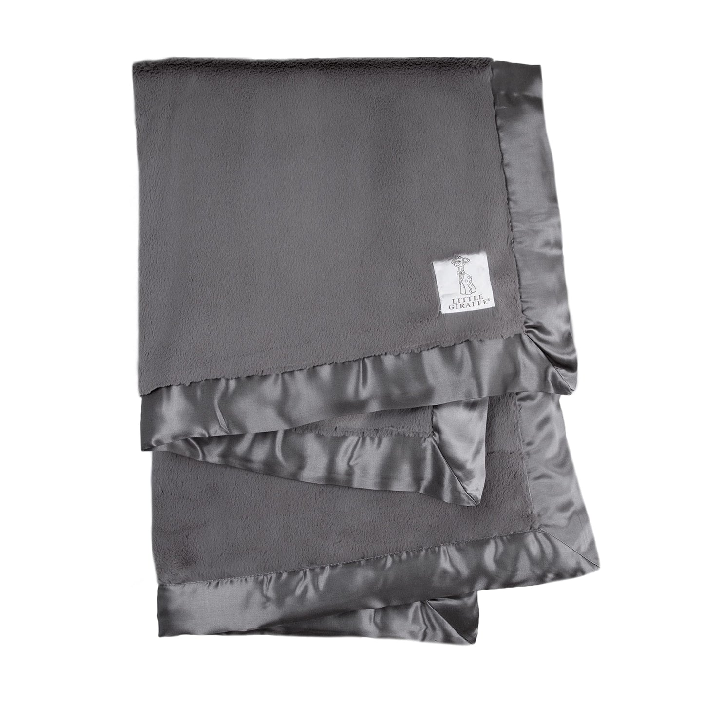 Little Giraffe Baby Blanket - Luxe Soft Blanket With Satin Trim - Baby Stroller Blanket - Newborn Baby Essentials  Baby Gifts -