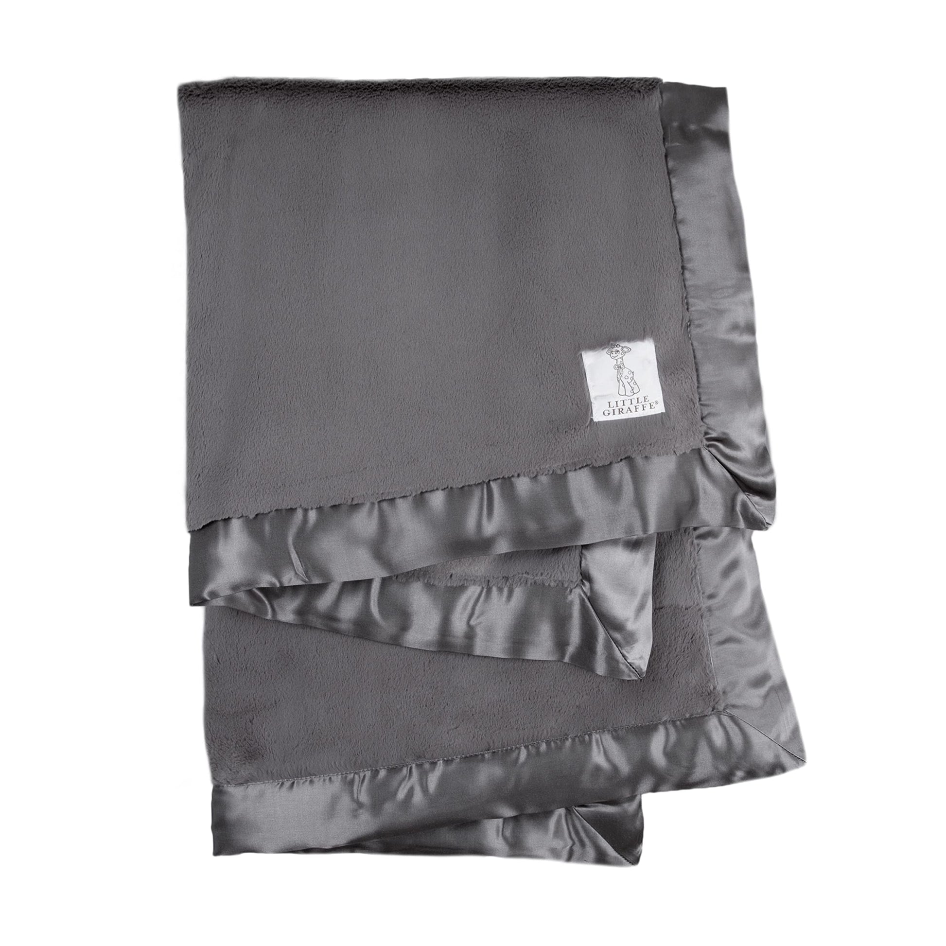 Little Giraffe Baby Blanket - Luxe Soft Blanket With Satin Trim - Baby Stroller Blanket - Newborn Baby Essentials  Baby Gifts -