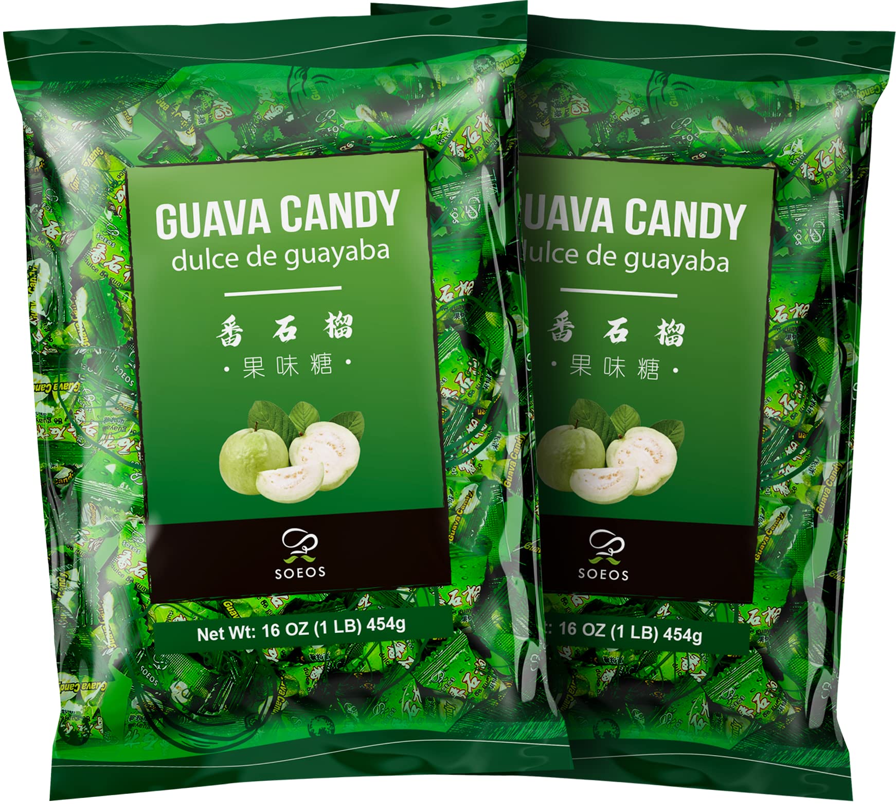 Soeos Guava Candy, Classic Series Chinese Guava Hard Candy, Holiday Candy 32 Oz (Pack Of 2)