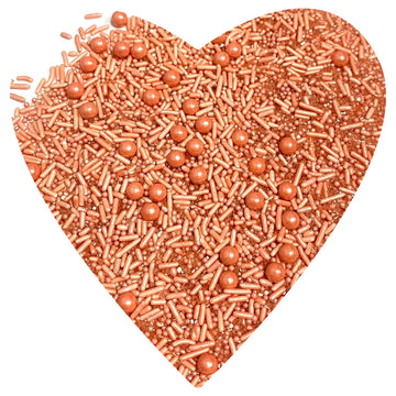 COOL MOM SPRINKLES Rose Gold Sprinkles (4 oz.) - Themed Sprinkles for Decorating Cakes, Cupcakes, Cookies & Desserts - Packaged 