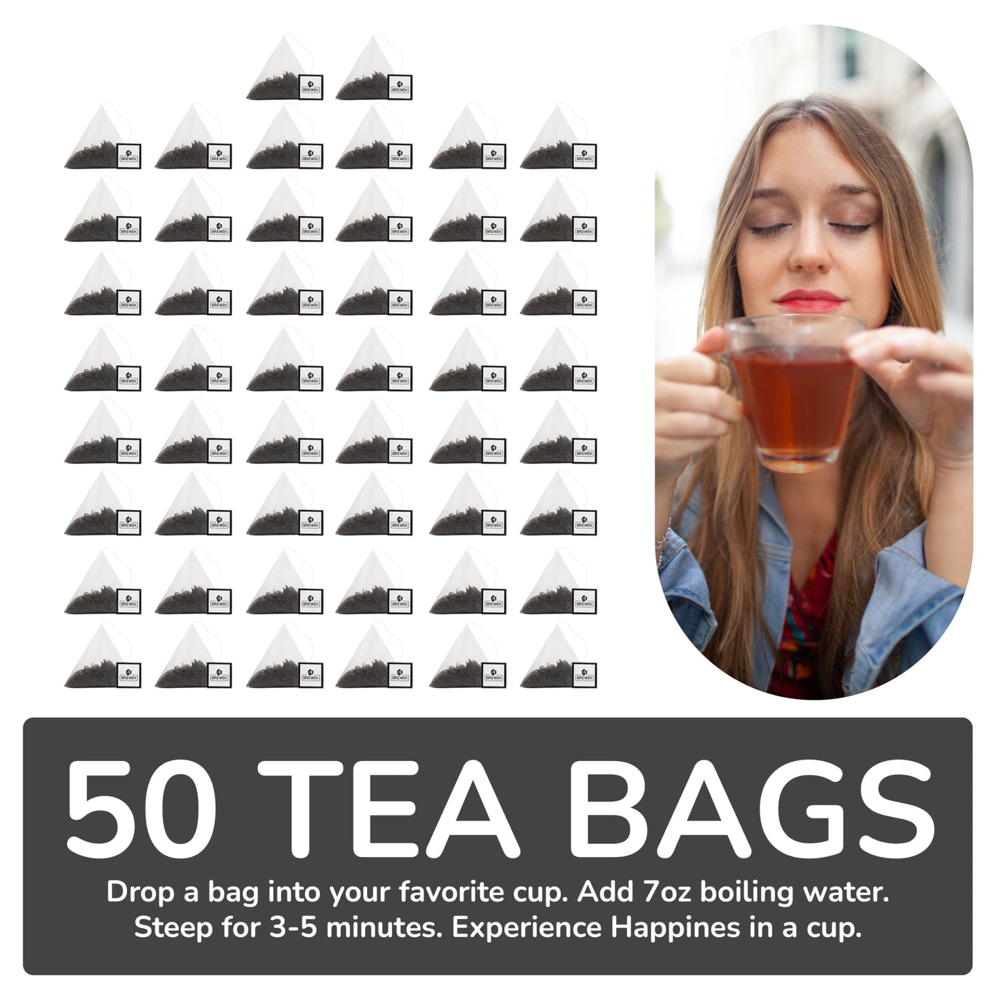 BREWIX Earl Grey Black Tea Bags, Bold & Aromatic, Gluten Free, 50 Count