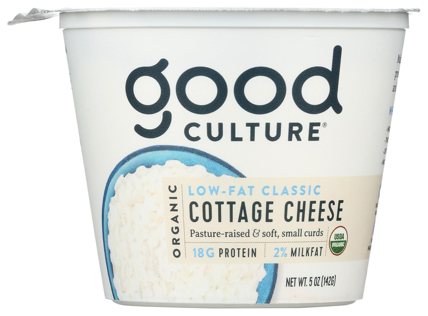 Good Culture Organic 2% Low Fat Classic Cottage Cheese, 5 Oz