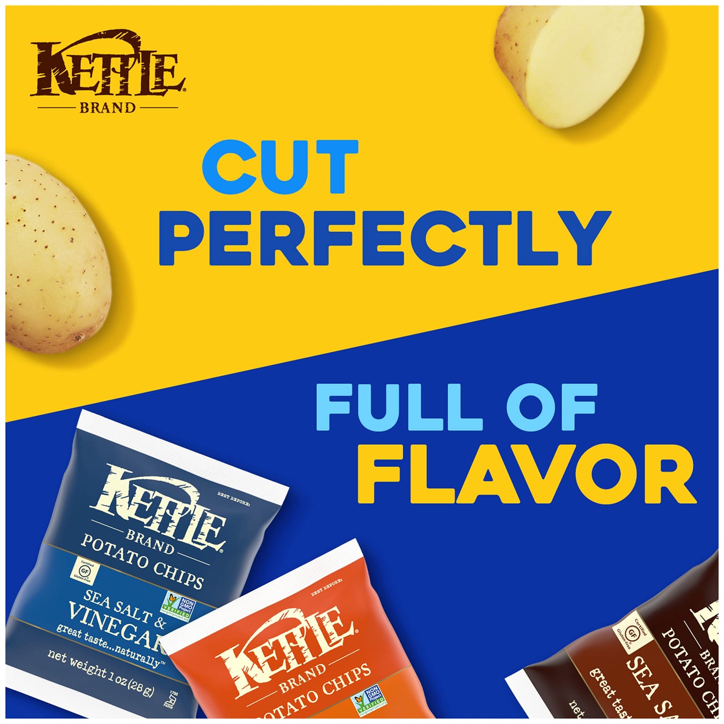 Kettle Brand Potato Chips Variety Pack Of 1.5 Oz, 16 Ct