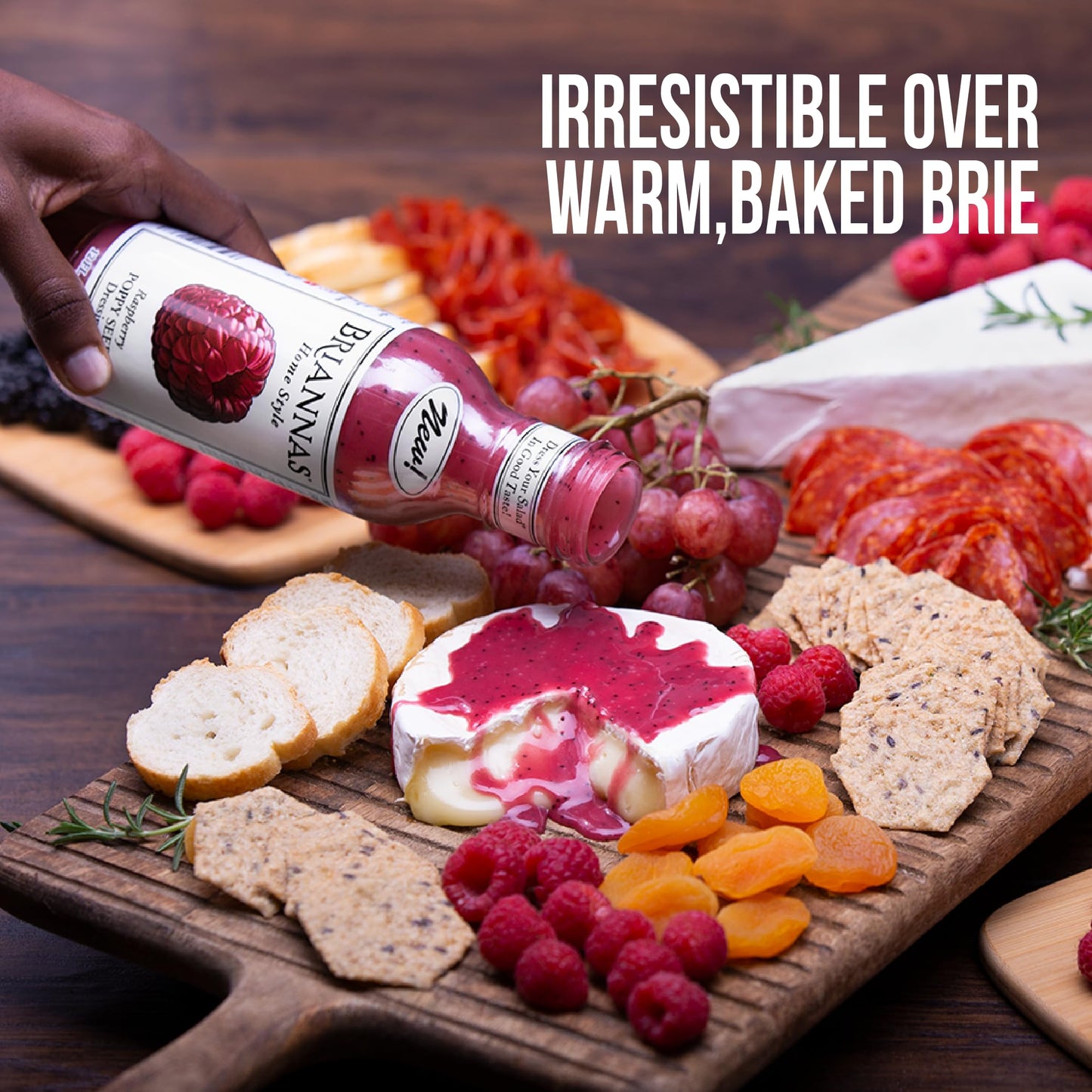 Briannas - Home Style Raspberry Poppy Seed Dressing - Fine Salad Dressing Made With Premium Ingredients - Gluten Free, Kosher, &