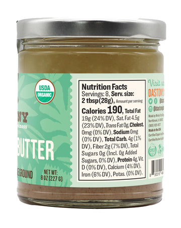 Dastony Organic Raw Brazil Nut Butter, 8 Oz | Only One Ingredient | Vegan, Paleo And Keto Friendly, Non Gmo, Gluten-Free - Pack