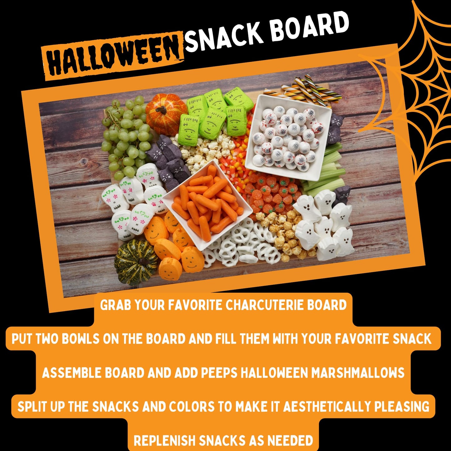 Halloween Marshmallows Candy, Spooky Shaped Assortment, Ghosts, Pumpkins, Skulls, and Monsters, 32 Pieces (Pack of 5)