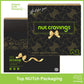 Nut Cravings Gourmet Collection - Rosh Hashana & Shana Tova Mixed Nuts Gift Basket In Black Gold Box (7 Assortments, 2 Lb) Arran