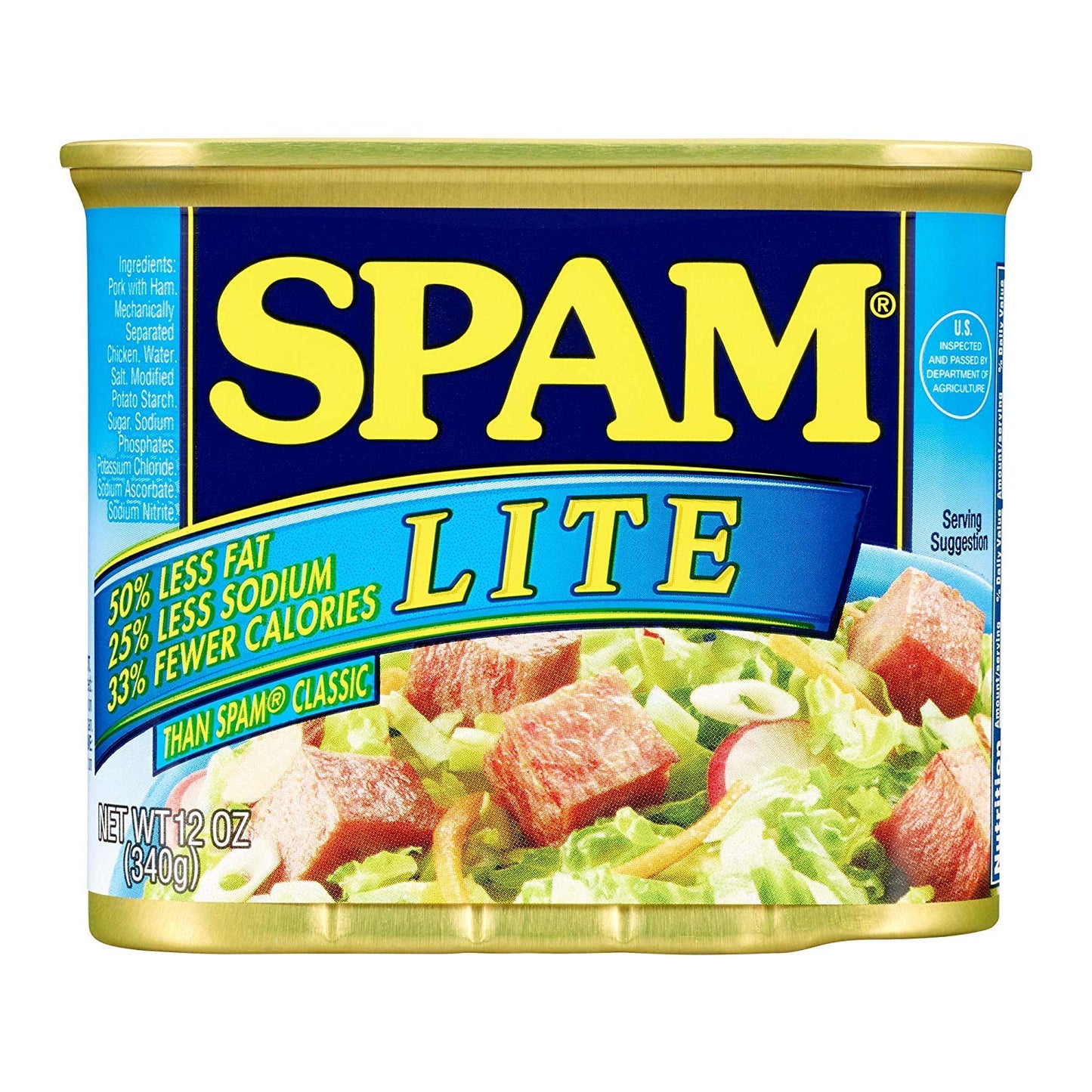SPAM Spam Lite - Canned Meat, 12 Ounce Can, Pack of 1, Model 23884