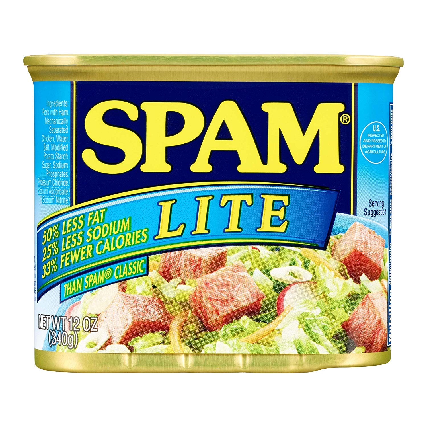 SPAM Spam Lite - Canned Meat, 12 Ounce Can, Pack of 1, Model 23884