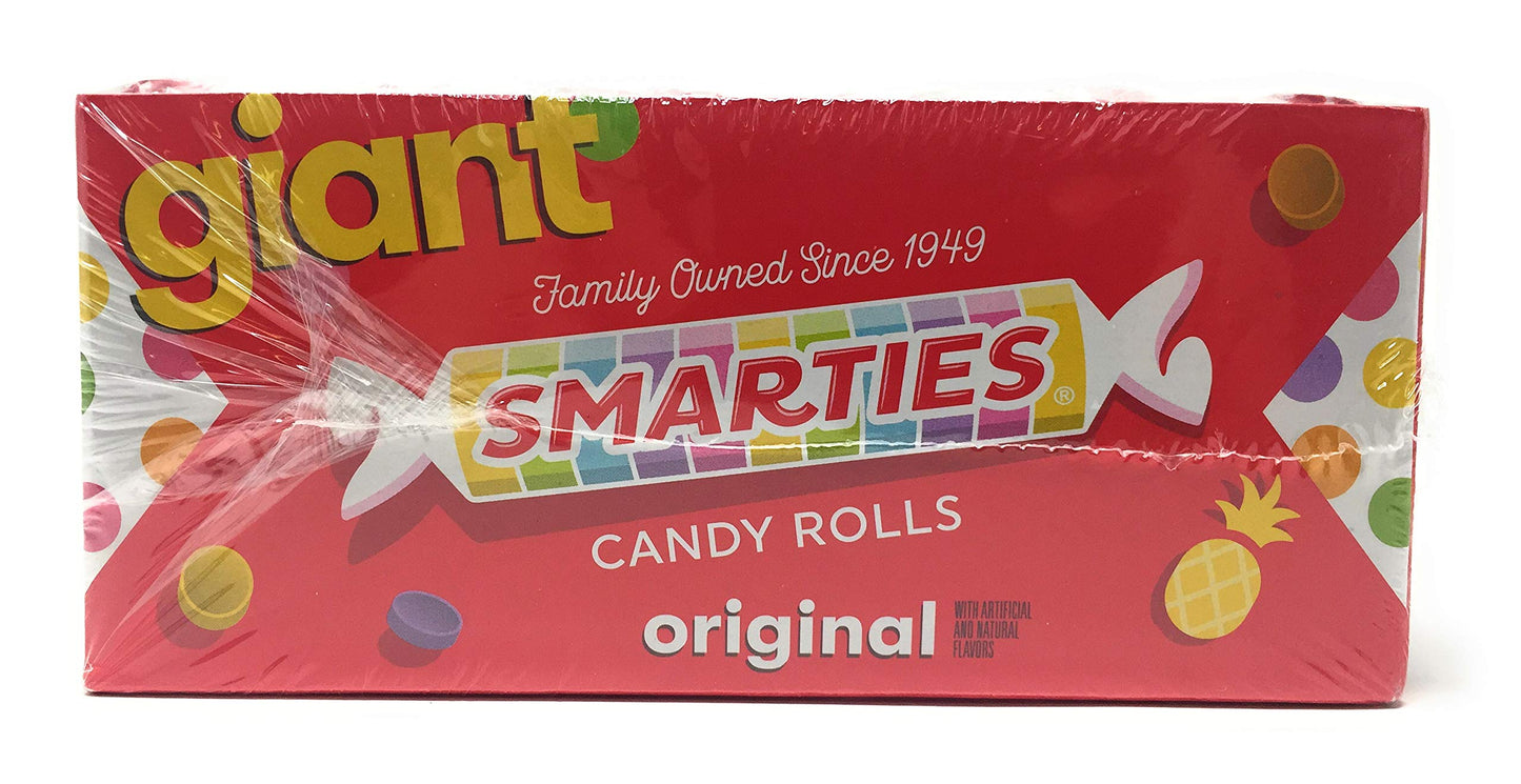 Smarties Candy Bulk Rolls Gluten Free & Assorted Flavor Treats Pineapple, Cherry, Strawberry, Grape, Orange & Delicious Snacking