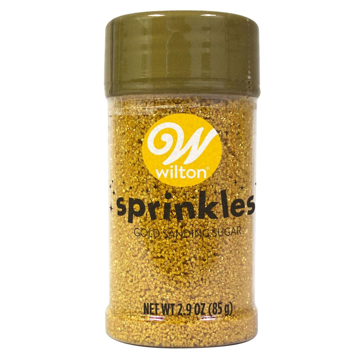 Wilton Gold Sanding Sugar Sprinkles, Cake Decorating, 2.9 oz (85g), Gold Color