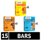 Rxbar Nut Butter And Oat Protein Bars, Protein Snack, Snack Bars, Variety Pack (3 Boxes, 15 Bars)