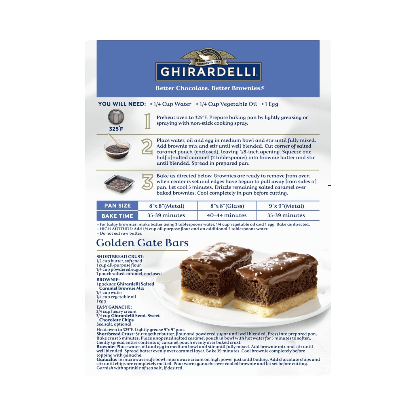 Ghirardelli Premium Brownie Mix with Salted Caramel Sauce, 16 oz Boxes, Pack of 12