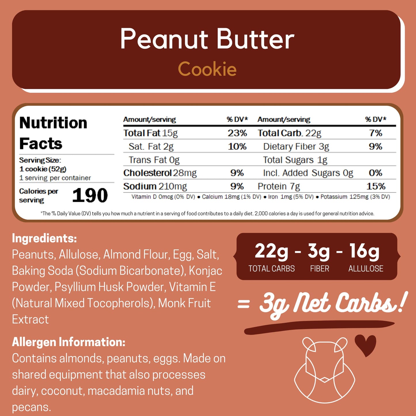 Chipmonk Keto Cookies - Variety Pack (6 Pack) Low Carb Keto Snacks - Gluten-Free, High Fat, Low Sugar, Ketogenic Sweet Snack Foo