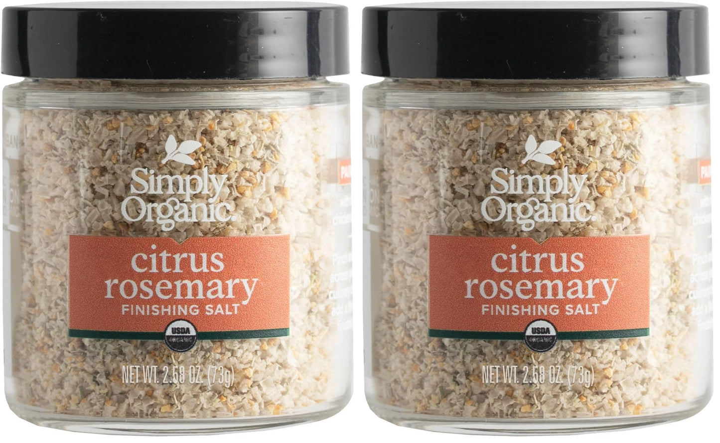 Simply Organic Citrus Rosemary Finishing Salts, 2.58 Ounce (Pack of 2)