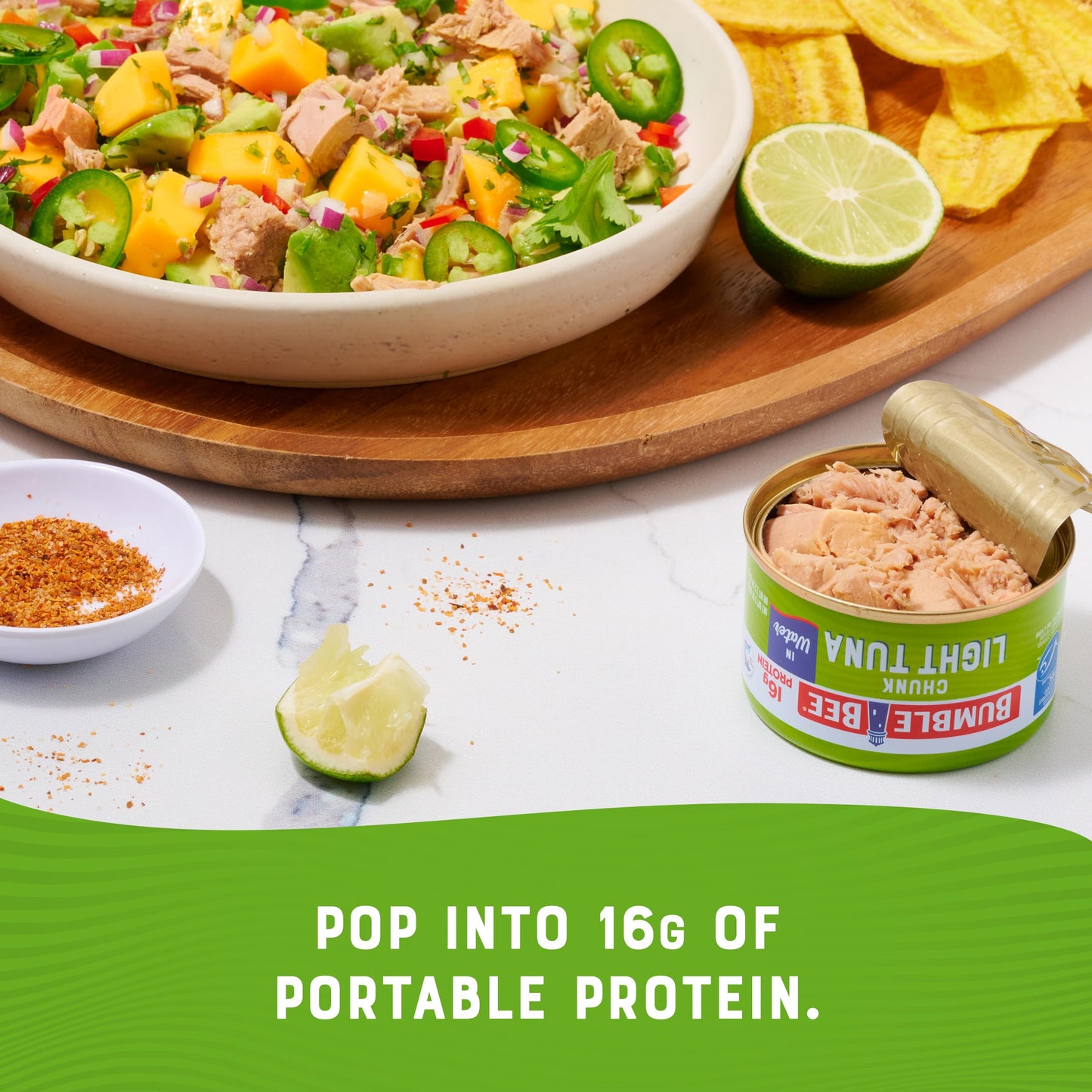 Bumble Bee Snackers - Chunk Light Tuna, 3 oz Easy Open Can - 16g Protein per Serving - Wild Caught Skipjack Chunk Light Tuna Pac