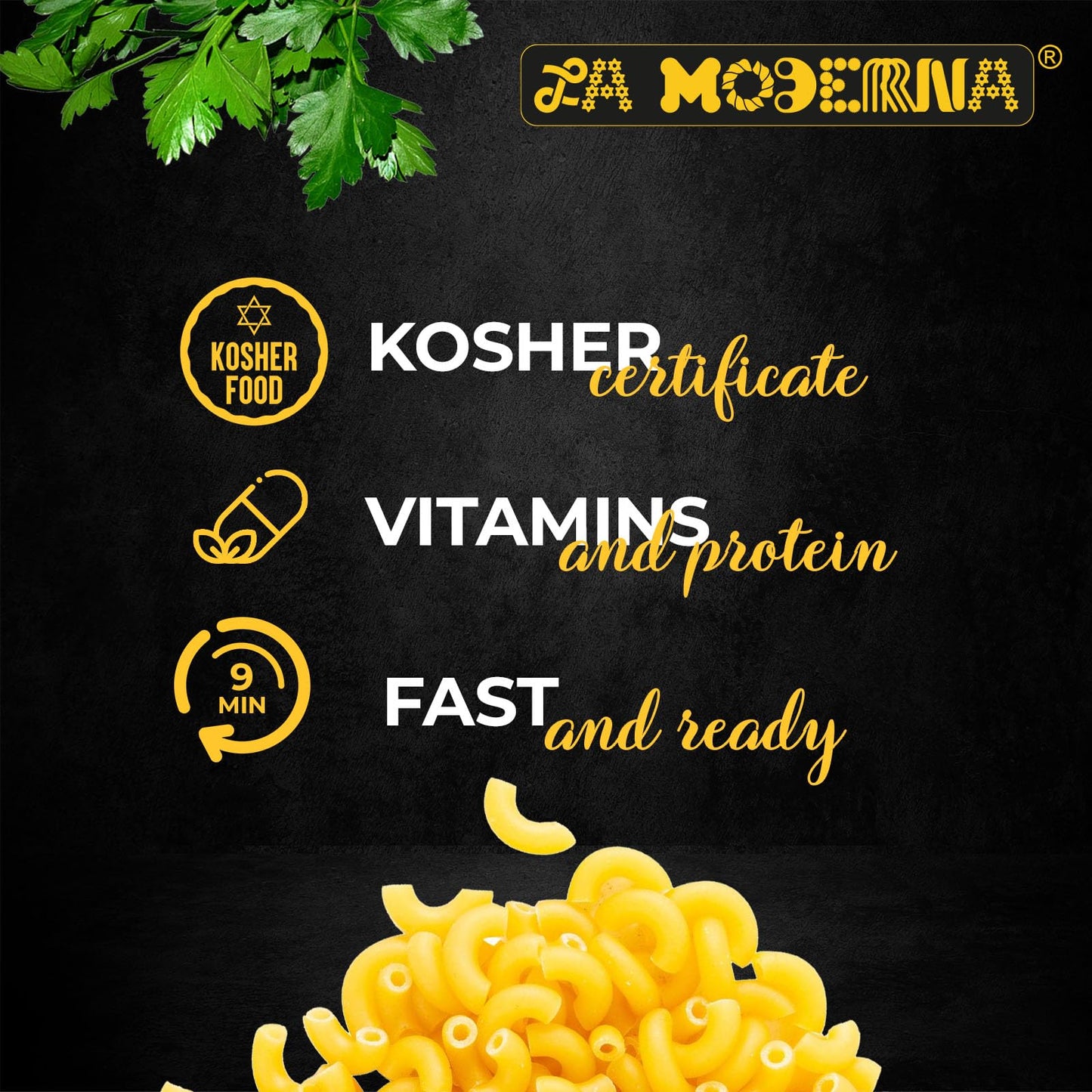 LA MODERNA, Small Elbows Coditos Pasta, 7 oz (Pack of 20) | Enriched Durum Wheat Semolina | Kosher, Non-GMO, Iron and Vitamin-Fo