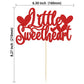 Gyufise 1Pc Little Sweetheart Cake Topper Glitter Happy Valentine'S Day Cake Topper Decoration For Valentine Theme Birthday Brid