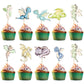 Ephlyn 36Pcs Dragon Party Cupcake Toppers Dragon Birthday Party Decoration Fantasy Dragon Cake Decorations For Flying Dragon Bab