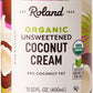 Roland Foods Organic Unsweetened Coconut Cream, 13.52 Ounce Can, Pack of 1