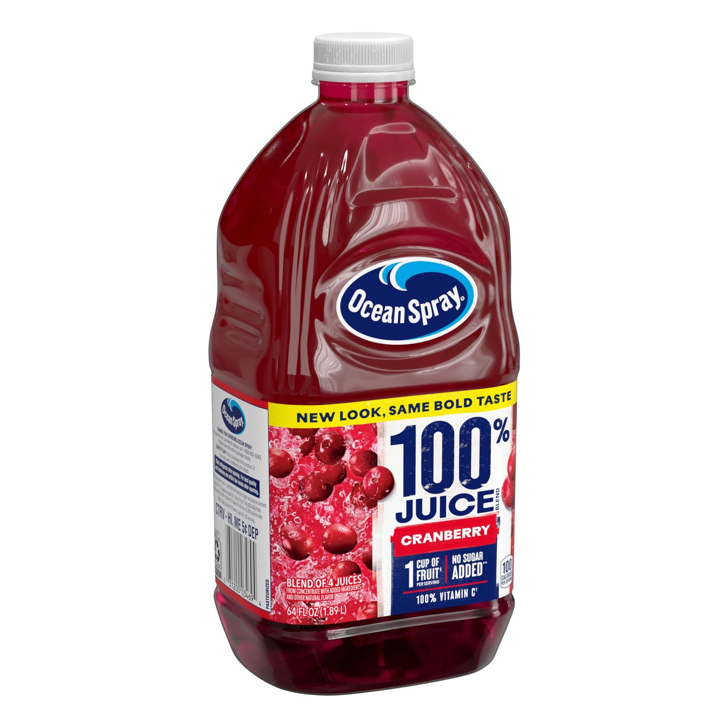 Ocean Spray 100% Juice  Cranberry  64 Fl Oz Bottle (Pack of 8)