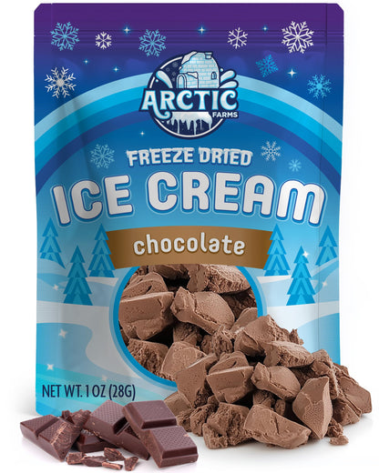Arctic Farms Freeze Dried Ice Cream that Does Not Melt (Chocolate)