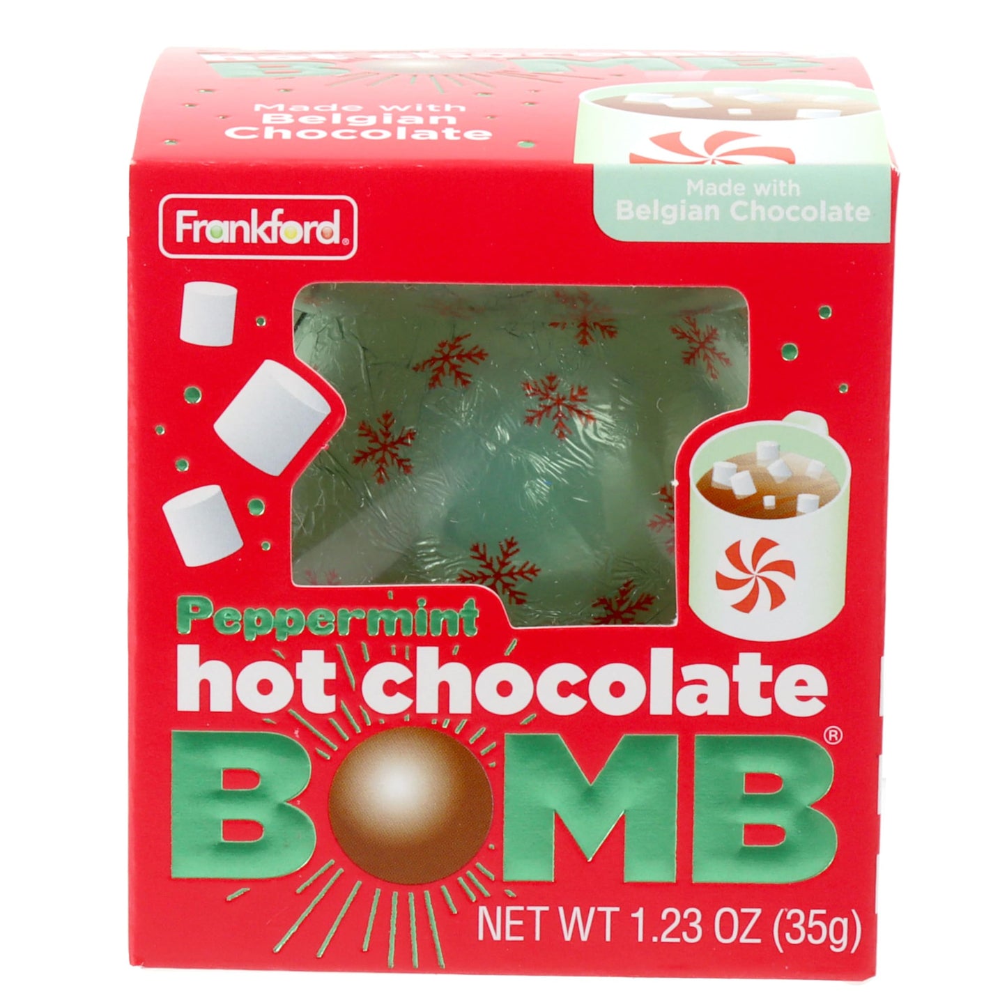 36 Pack Assorted Frankford Hot Chocolate  s - 18 Original Flavor  6 Peppermint  6 Double Chocolate  and 6 Salted Caramel Belgian Chocolate Hot Cocoa Melting Balls