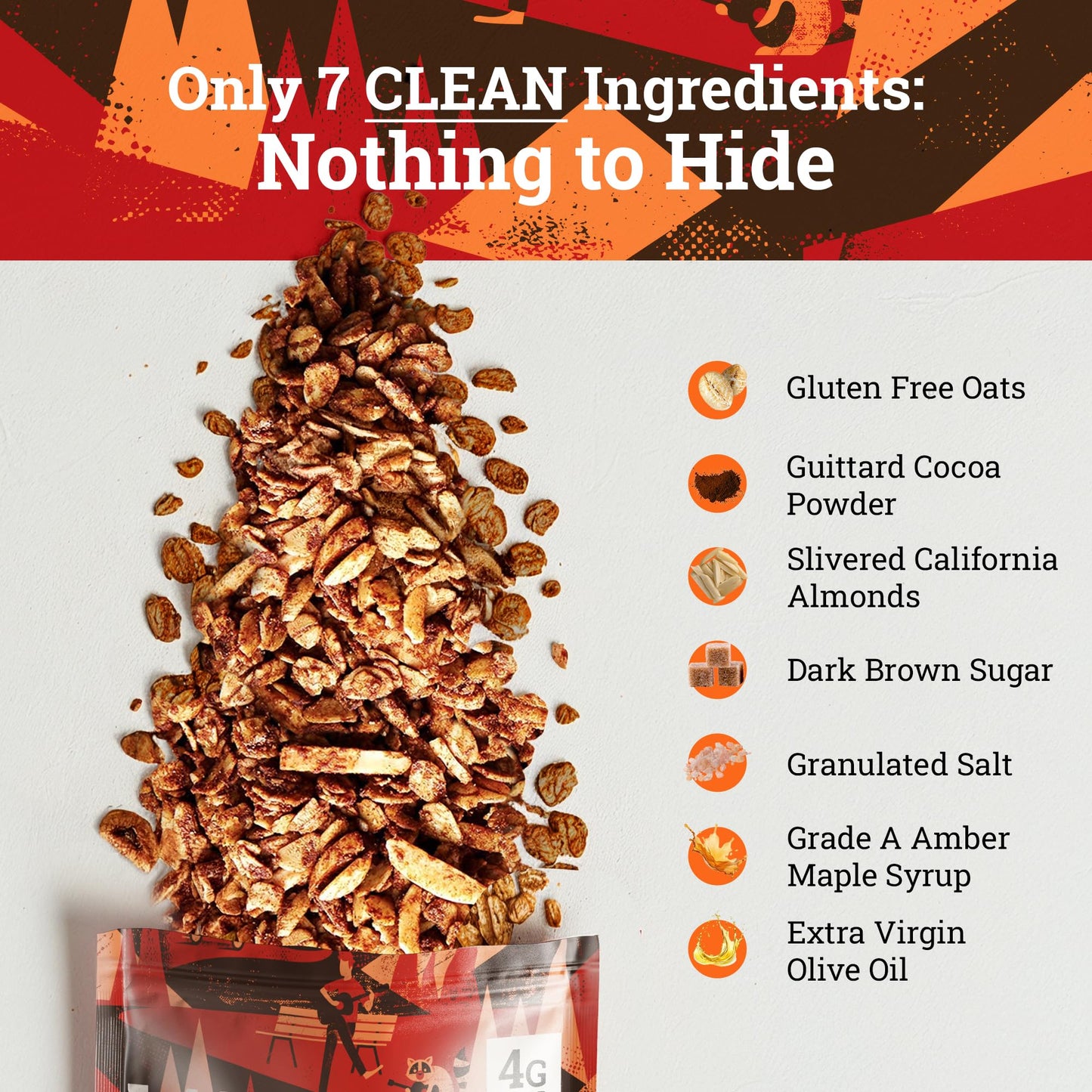 Ladera Foods Cocoa Almond Granola - Low Sugar, Gluten Free, Vegan - 11 oz