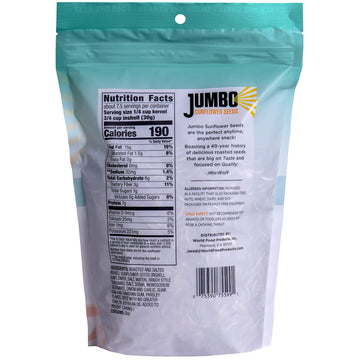 JUMBO SUNFLOWER SEEDS Ranch Flavor, 16-Ounce Pack of 6, 1 Pound Total