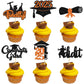 Gyufise 24Pcs 2025 Graduation Cupcake Toppers Orange Glitter Congrats Class of 2025 Finally I Did it Diploma Grad Cap Cupcake Pi