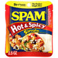 SPAM Single Hot & Spicy 2.5oz Individual Pouch (Pack of 12) Fully Cooked Pork and Ham  9g of Protein  0g Trans Fat  Low Carb  Keto-Friendly  Gluten Free  Easy Open  Perfect for Sandwiches & Breakfast