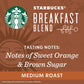Starbucks Ground Coffee, Breakfast Blend, 100% Arabica, 6 Bags (20 oz. each)