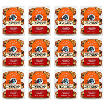 Almondina Almond Cookies, Original Flavor, Non-Dairy And Kosher Thin Cookies, Toasted With Natural Ingredients, Sweet And Crunchy Biscotti Snack, 4-Ounce Package (Pack Of 12)